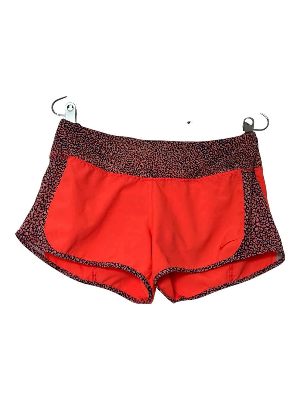 Nike Women’s Dri-Fit Running Shorts Neon Orange Cheetah - Small